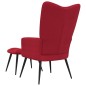 vidaXL Silla de relajación con reposapiés terciopelo rojo tinto vidaXL Silla de relajación con reposapiés terciopelo rojo tinto
