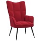 vidaXL Silla de relajación con reposapiés terciopelo rojo tinto vidaXL Silla de relajación con reposapiés terciopelo rojo tinto