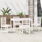 vidaXL Juego de comedor de jardín 5 piezas madera maciza pino blanco vidaXL Juego de comedor de jardín 5 piezas madera maciza pino blanco