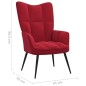 vidaXL Silla de relajación con reposapiés terciopelo rojo tinto vidaXL Silla de relajación con reposapiés terciopelo rojo tinto