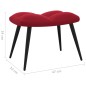 vidaXL Silla de relajación con reposapiés terciopelo rojo tinto vidaXL Silla de relajación con reposapiés terciopelo rojo tinto