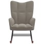 vidaXL Silla mecedora de terciopelo gris claro