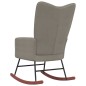 vidaXL Silla mecedora de terciopelo gris claro