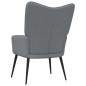 vidaXL Silla de relajación con reposapiés tela gris claro vidaXL Silla de relajación con reposapiés tela gris claro