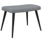 vidaXL Silla de relajación con reposapiés tela gris claro vidaXL Silla de relajación con reposapiés tela gris claro