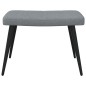 vidaXL Silla de relajación con reposapiés tela gris claro vidaXL Silla de relajación con reposapiés tela gris claro