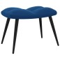 vidaXL Silla de relajación con reposapiés terciopelo azul vidaXL Silla de relajación con reposapiés terciopelo azul