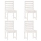 vidaXL Juego de comedor de jardín 5 piezas madera maciza pino blanco vidaXL Juego de comedor de jardín 5 piezas madera maciza pino blanco