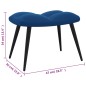 vidaXL Silla de relajación con reposapiés terciopelo azul vidaXL Silla de relajación con reposapiés terciopelo azul