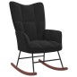 vidaXL Silla mecedora de terciopelo negro vidaXL Silla mecedora de terciopelo negro