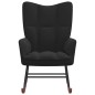 vidaXL Silla mecedora de terciopelo negro vidaXL Silla mecedora de terciopelo negro