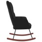 vidaXL Silla mecedora de terciopelo negro vidaXL Silla mecedora de terciopelo negro