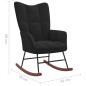 vidaXL Silla mecedora de terciopelo negro vidaXL Silla mecedora de terciopelo negro