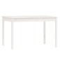 vidaXL Juego de comedor de jardín 5 piezas madera maciza pino blanco vidaXL Juego de comedor de jardín 5 piezas madera maciza pino blanco