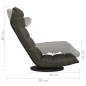 vidaXL Silla de suelo giratoria tela gris oscuro vidaXL Silla de suelo giratoria tela gris oscuro