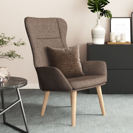 vidaXL Sillón de relax de tela gris taupe