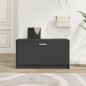 vidaXL Banco zapatero de madera contrachapada negro 80x24x45 cm vidaXL Banco zapatero de madera contrachapada negro 80x24x45 cm