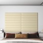 vidaXL Paneles de pared 12 uds cuero sintético crema 90x15 cm 1,62 m² vidaXL Paneles de pared 12 uds cuero sintético crema 90x15 cm 1,62 m²