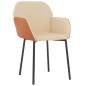 vidaXL Sillas de comedor 2 unidades cuero sintético y tela color crema vidaXL Sillas de comedor 2 unidades cuero sintético y tela color crema