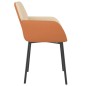 vidaXL Sillas de comedor 2 unidades cuero sintético y tela color crema vidaXL Sillas de comedor 2 unidades cuero sintético y tela color crema