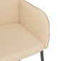 vidaXL Sillas de comedor 2 unidades cuero sintético y tela color crema vidaXL Sillas de comedor 2 unidades cuero sintético y tela color crema