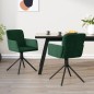 vidaXL Sillas de comedor giratorias 2 unidades terciopelo verde oscuro vidaXL Sillas de comedor giratorias 2 unidades terciopelo verde oscuro