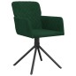 vidaXL Sillas de comedor giratorias 2 unidades terciopelo verde oscuro vidaXL Sillas de comedor giratorias 2 unidades terciopelo verde oscuro