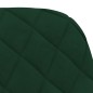 vidaXL Sillas de comedor giratorias 2 unidades terciopelo verde oscuro vidaXL Sillas de comedor giratorias 2 unidades terciopelo verde oscuro