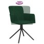 vidaXL Sillas de comedor giratorias 2 unidades terciopelo verde oscuro vidaXL Sillas de comedor giratorias 2 unidades terciopelo verde oscuro