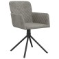 vidaXL Sillas de comedor giratorias 2 uds de terciopelo gris claro vidaXL Sillas de comedor giratorias 2 uds de terciopelo gris claro