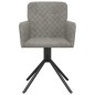 vidaXL Sillas de comedor giratorias 2 uds de terciopelo gris claro vidaXL Sillas de comedor giratorias 2 uds de terciopelo gris claro