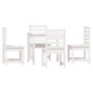 vidaXL Juego de comedor de jardín 5 piezas madera maciza pino blanco