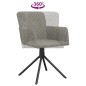 vidaXL Sillas de comedor giratorias 2 uds de terciopelo gris claro vidaXL Sillas de comedor giratorias 2 uds de terciopelo gris claro