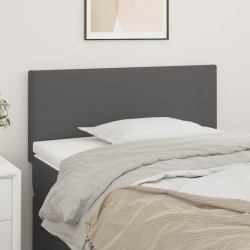 vidaXL Cabecero de cuero sintético gris 90x5x78/88 cm