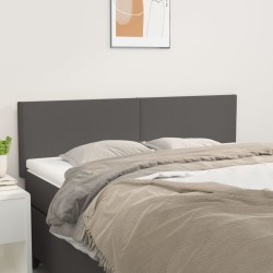 vidaXL Cabeceros 2 unidades cuero sintético gris 72x5x78/88 cm