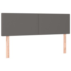 vidaXL Cabeceros 2 unidades cuero sintético gris 72x5x78/88 cm