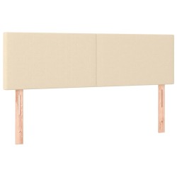 vidaXL Cabeceros 2 unidades tela color crema 72x5x78/88 cm