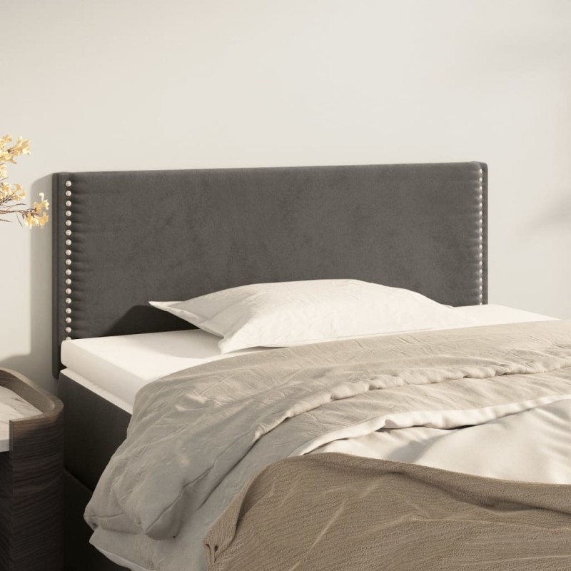 vidaXL Cabecero de terciopelo gris oscuro 90x5x78/88 cm vidaXL Cabecero de terciopelo gris oscuro 90x5x78/88 cm