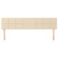 vidaXL Cabeceros 2 unidades de tela color crema 100x5x78/88 cm