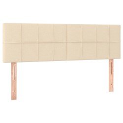 vidaXL Cabeceros 2 unidades tela color crema 72x5x78/88 cm