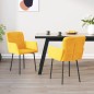 vidaXL Sillas de comedor 2 unidades terciopelo amarillo vidaXL Sillas de comedor 2 unidades terciopelo amarillo