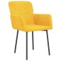 vidaXL Sillas de comedor 2 unidades terciopelo amarillo vidaXL Sillas de comedor 2 unidades terciopelo amarillo
