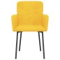 vidaXL Sillas de comedor 2 unidades terciopelo amarillo vidaXL Sillas de comedor 2 unidades terciopelo amarillo