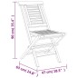 vidaXL Sillas de jardín plegables 8 uds madera maciza teca 47x63x90 cm