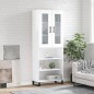 vidaXL Aparador alto madera contrachapada blanco brillo 69,5x34x180 cm vidaXL Aparador alto madera contrachapada blanco brillo 69,5x34x180 cm
