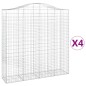 vidaXL Cestas de gaviones 4 uds forma de arco hierro 200x50x200/220 cm vidaXL Cestas de gaviones 4 uds forma de arco hierro 200x50x200/220 cm