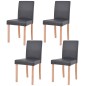 vidaXL Sillas y mesa comedor 5 piezas roble y cuero artificial negro vidaXL Sillas y mesa comedor 5 piezas roble y cuero artificial negro