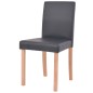 vidaXL Sillas y mesa comedor 5 piezas roble y cuero artificial negro vidaXL Sillas y mesa comedor 5 piezas roble y cuero artificial negro