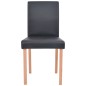 vidaXL Sillas y mesa comedor 5 piezas roble y cuero artificial negro vidaXL Sillas y mesa comedor 5 piezas roble y cuero artificial negro