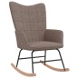 vidaXL Silla mecedora de tela gris taupe vidaXL Silla mecedora de tela gris taupe